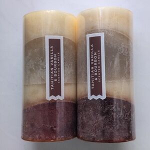 Set of 2 Hobby Lobby Tahitian Vanilla & Bourbon Scented Candles